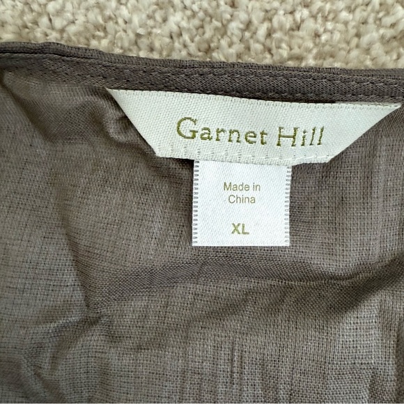 Garnet Hill XL Gauzy Swim Coverup Eyelet Taupe 3/4 Sleeve Boat Summer Resortwear - Picture 8 of 10